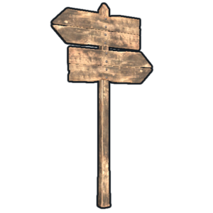 Two Sided Town Sign Post